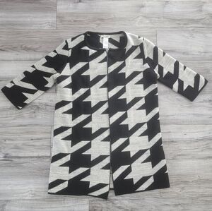 COCOGIO Double Knit Houndstooth Cardigan size XL
